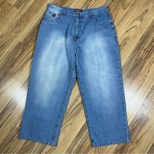Tuff Men's Blue Denim Baggy Pants Hip-Hop 90s Size 40 Y2K Fashion Vintage
